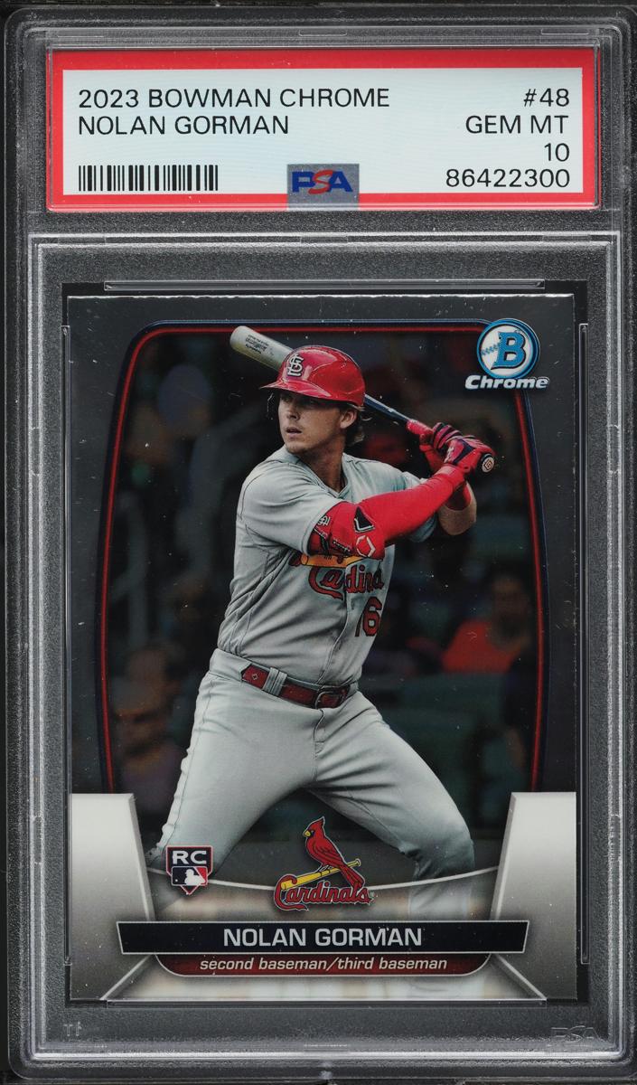 2023 Bowman Chrome Baseball Nolan Gorman #48 PSA 9