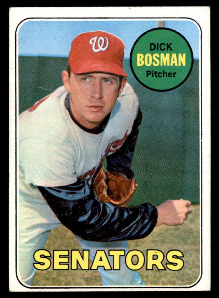 1969 Topps Dick Bosman #607 card