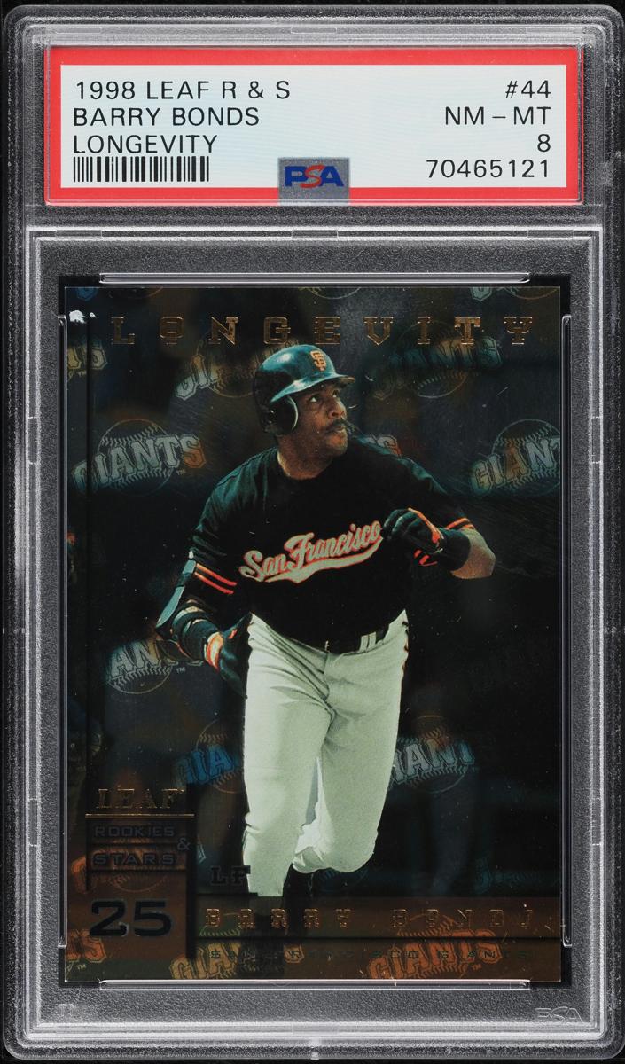 1998 Leaf Rookies and Stars Baseball Longevity Barry Bonds #44 PSA 7.5