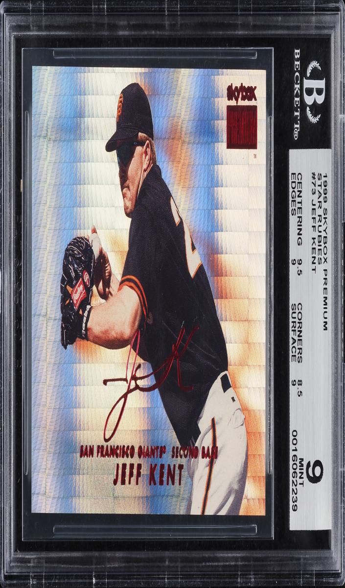 1999 Skybox Premium Baseball Star Rubies Jeff Kent #73 BGS 9