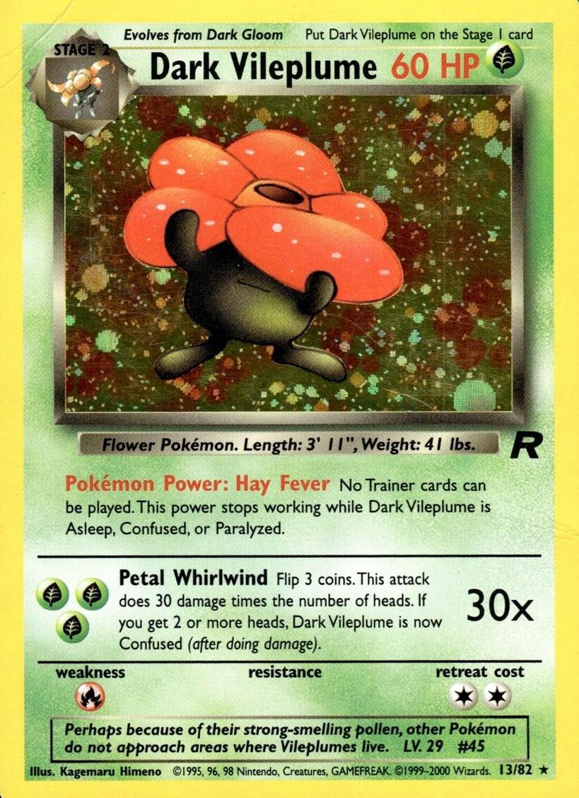 Dark Vileplume Holo 2000 Pokemon Team Rocket