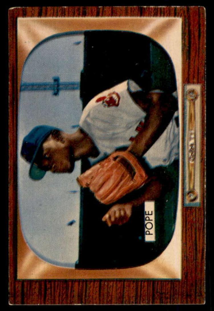 1955 Bowman Dave Pope #198 card