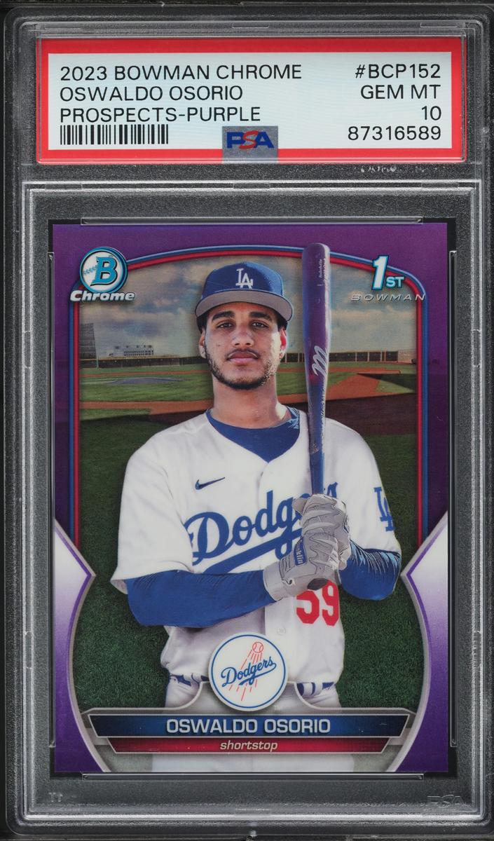 2023 Bowman Chrome Prospects Baseball Purple Oswaldo Osorio #BCP-152 PSA 10