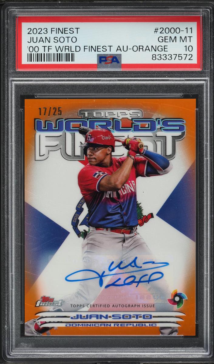 2023 Topps Finest Baseball Orange Juan Soto #2000-11