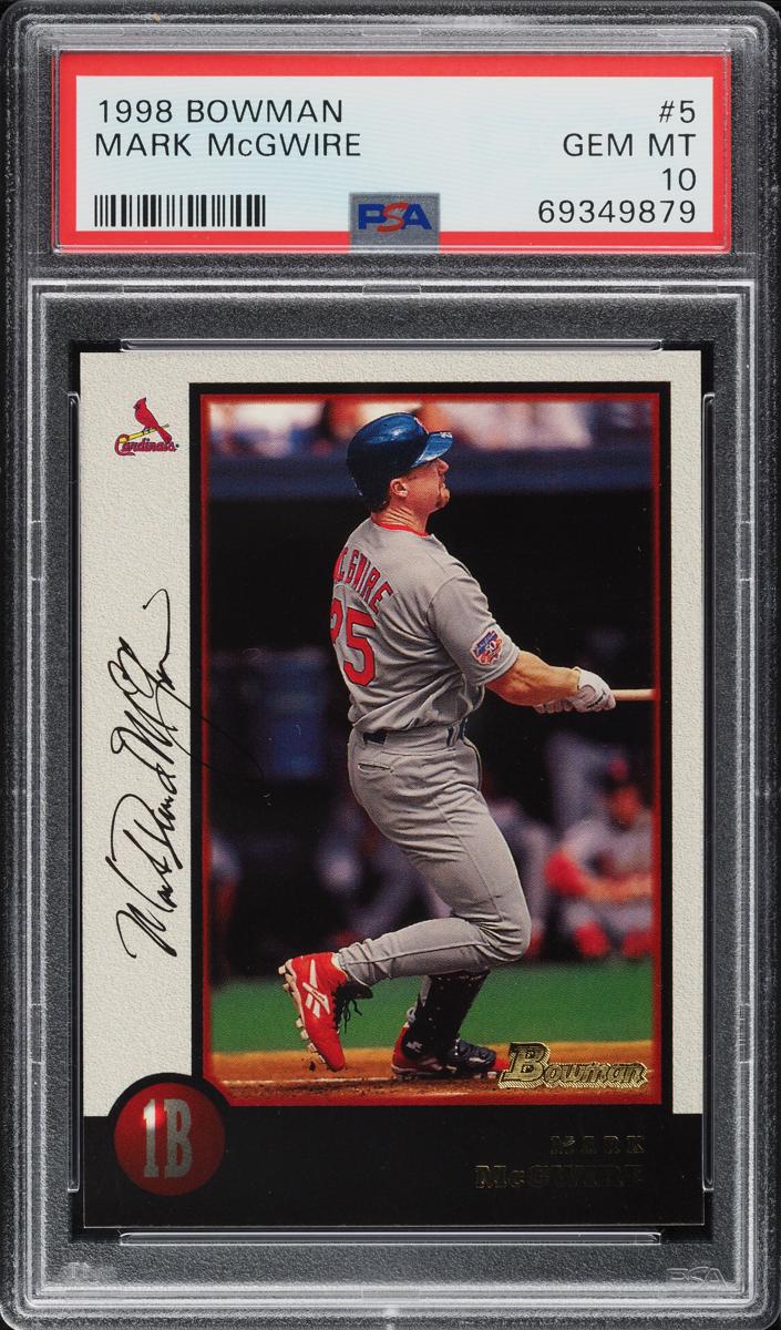 1998 Bowman Baseball Mark McGwire #5 PSA 10