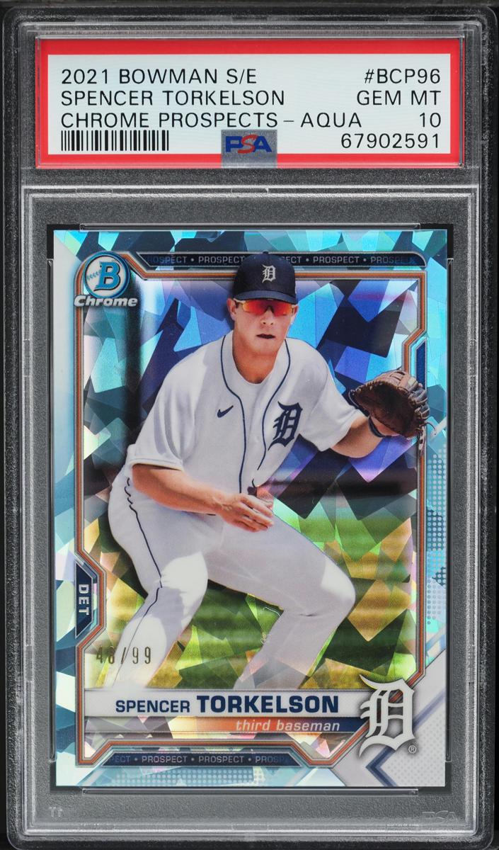 2021 Bowman Chrome Prospects Sapphire Baseball Aqua Spencer Torkelson #BCP-96
