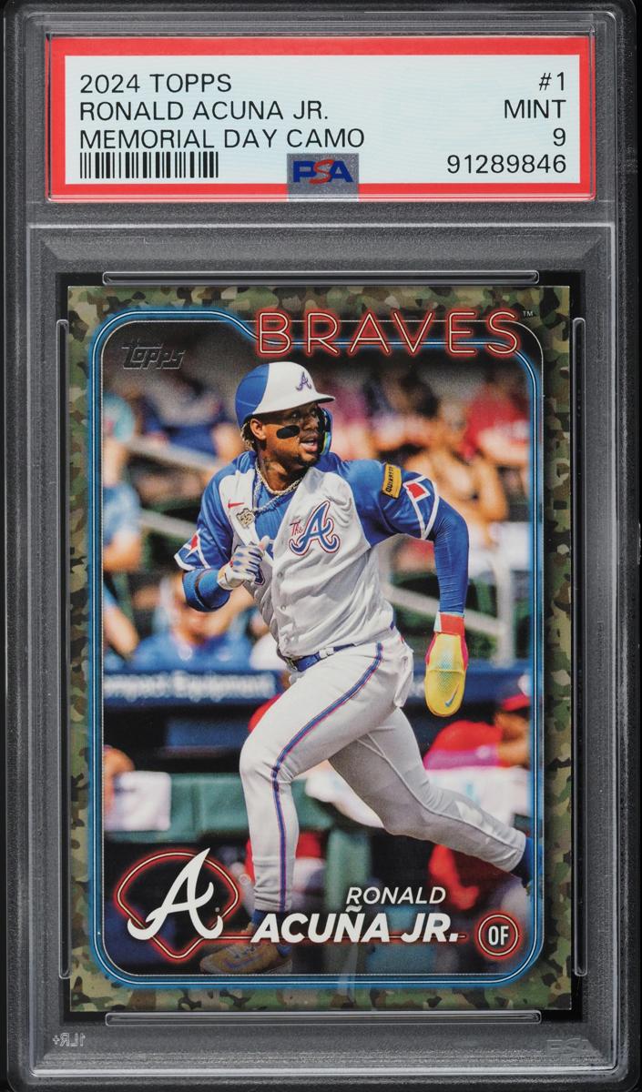 2024 Topps Baseball Memorial Day Camo Ronald Acuna Jr. #1 PSA 9