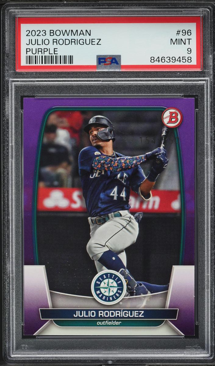 2023 Bowman Baseball Purple Julio Rodriguez #96 SGC 9