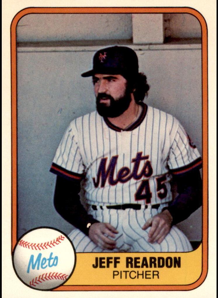 Jeff Reardon 1981 Fleer Baseball