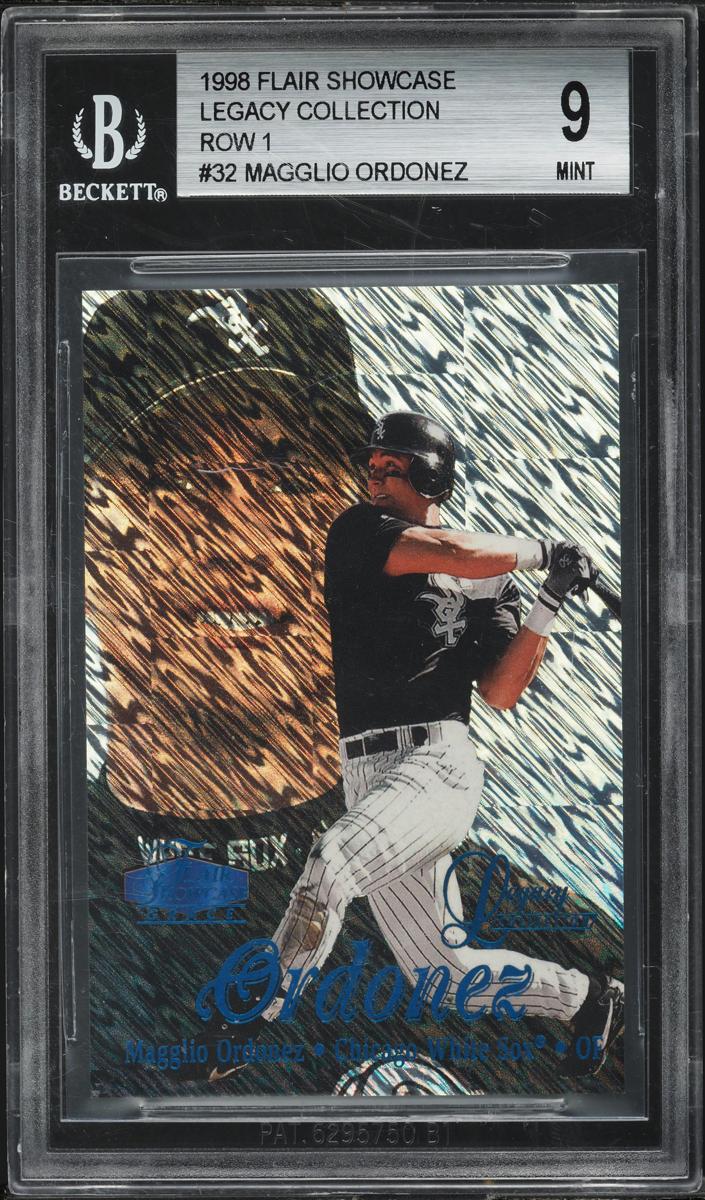 1998 Flair Showcase Baseball Row 1 Magglio Ordonez #32 BGS 8.5