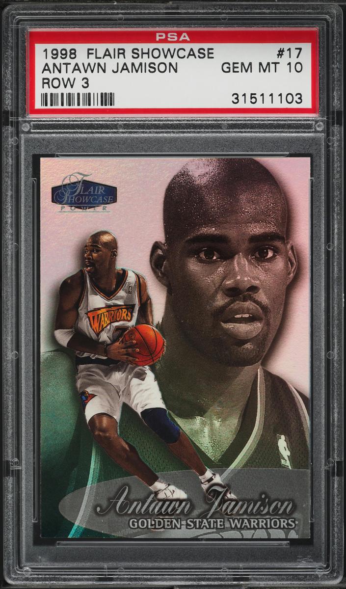 1998 Flair Showcase Basketball Row 3 Antawn Jamison #17 PSA 9