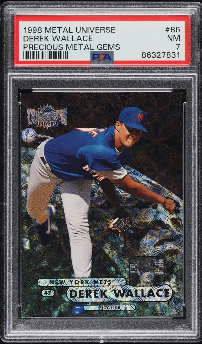 1998 Metal Universe Baseball Precious Metal Gems Derek Wallace #86 PSA 5