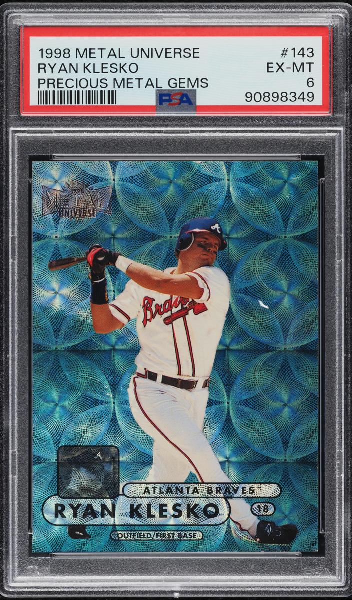 1998 Metal Universe Baseball Precious Metal Gems Ryan Klesko #143 PSA 5.5