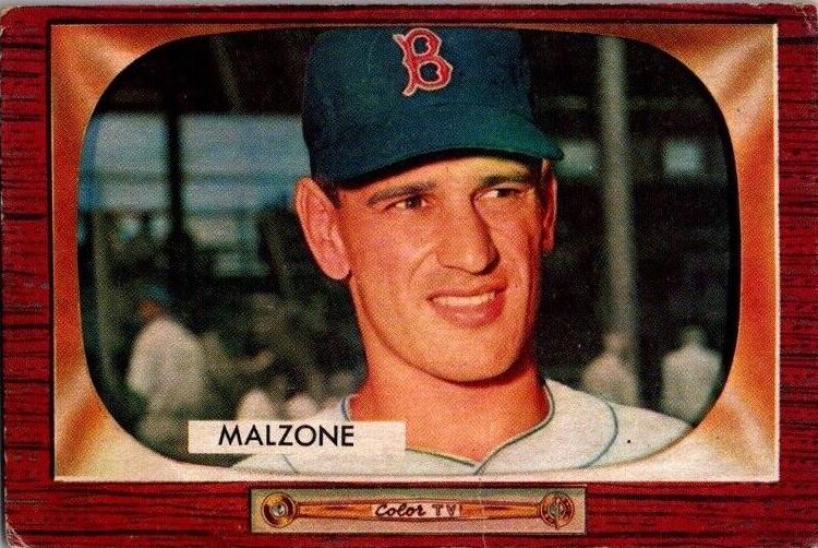 1955 Bowman Frank Malzone #302 card