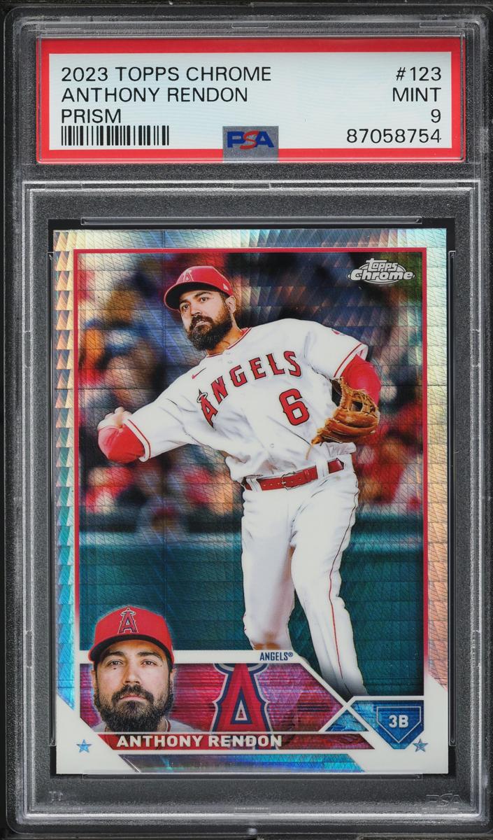 2023 Topps Chrome Baseball Prism Anthony Rendon #123 PSA 9