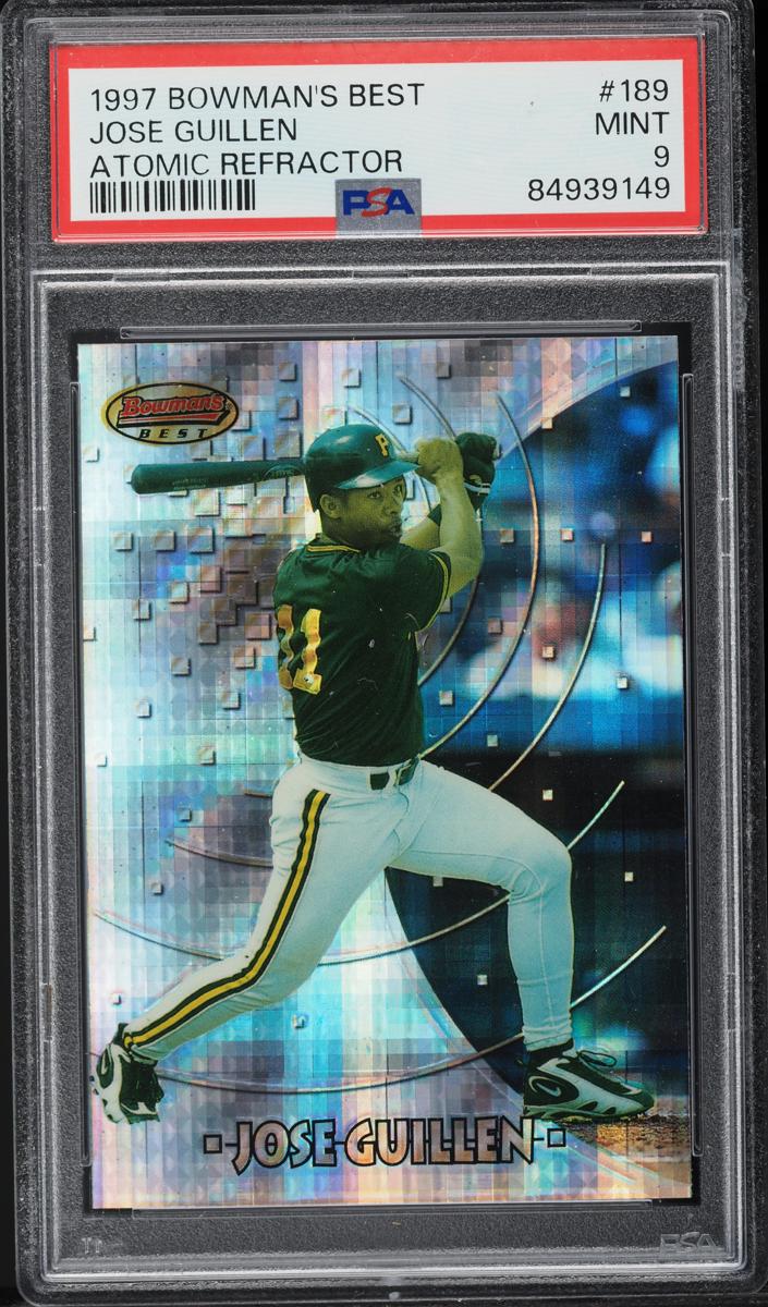 1997 Bowman's Best Baseball Atomic Refractor Jose Guillen #189 PSA 8.5