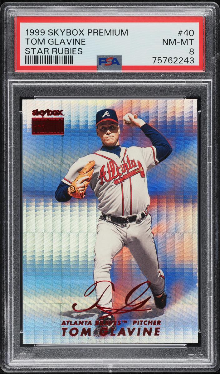 1999 Skybox Premium Baseball Star Rubies Tom Glavine #40 PSA 7.5