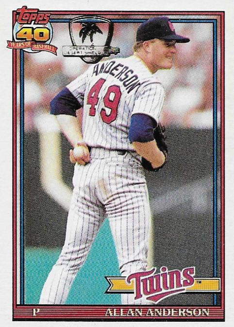 Allan Anderson 1991 Topps Desert Shield Baseball