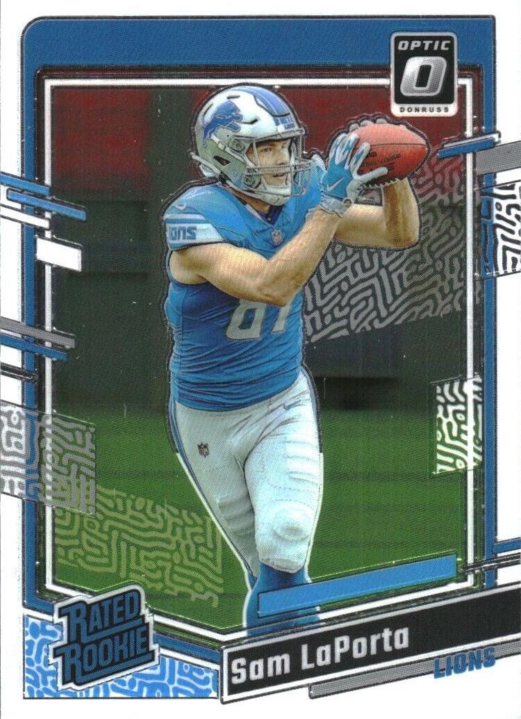 Sam LaPorta 2023 Donruss Optic Football card
