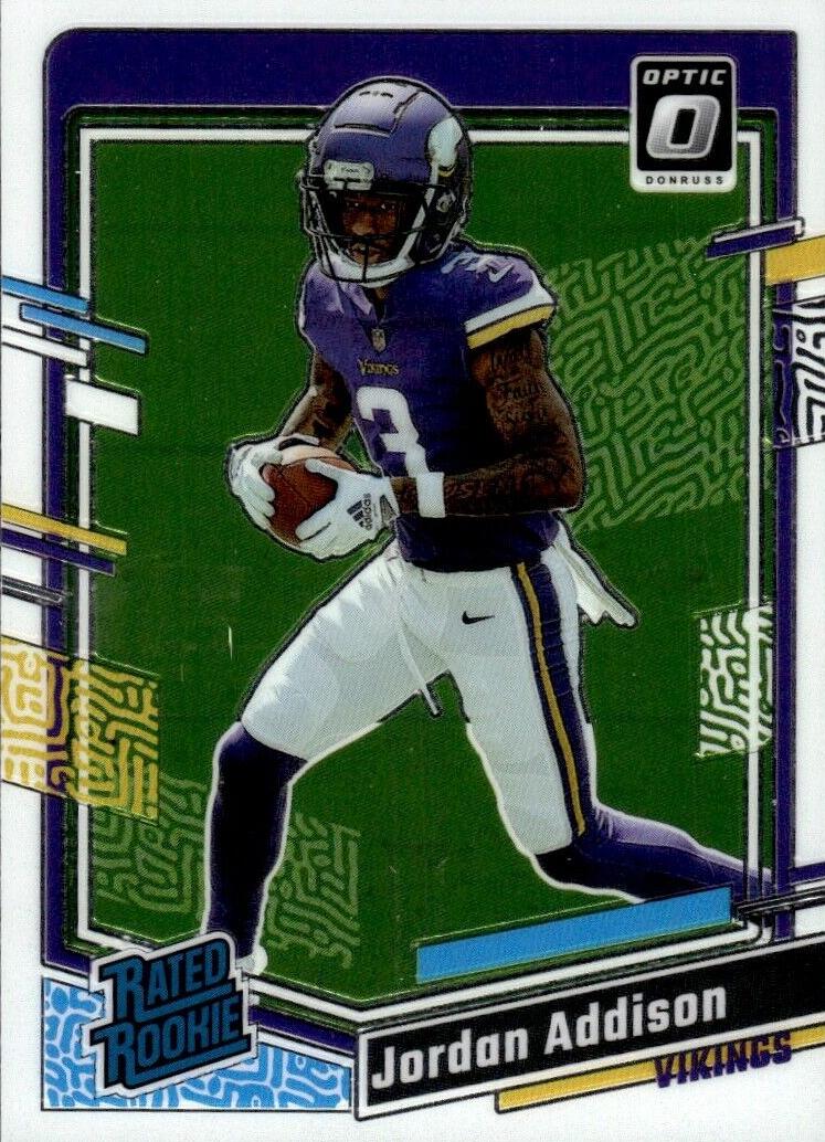 Jordan Addison 2023 Donruss Optic Football card