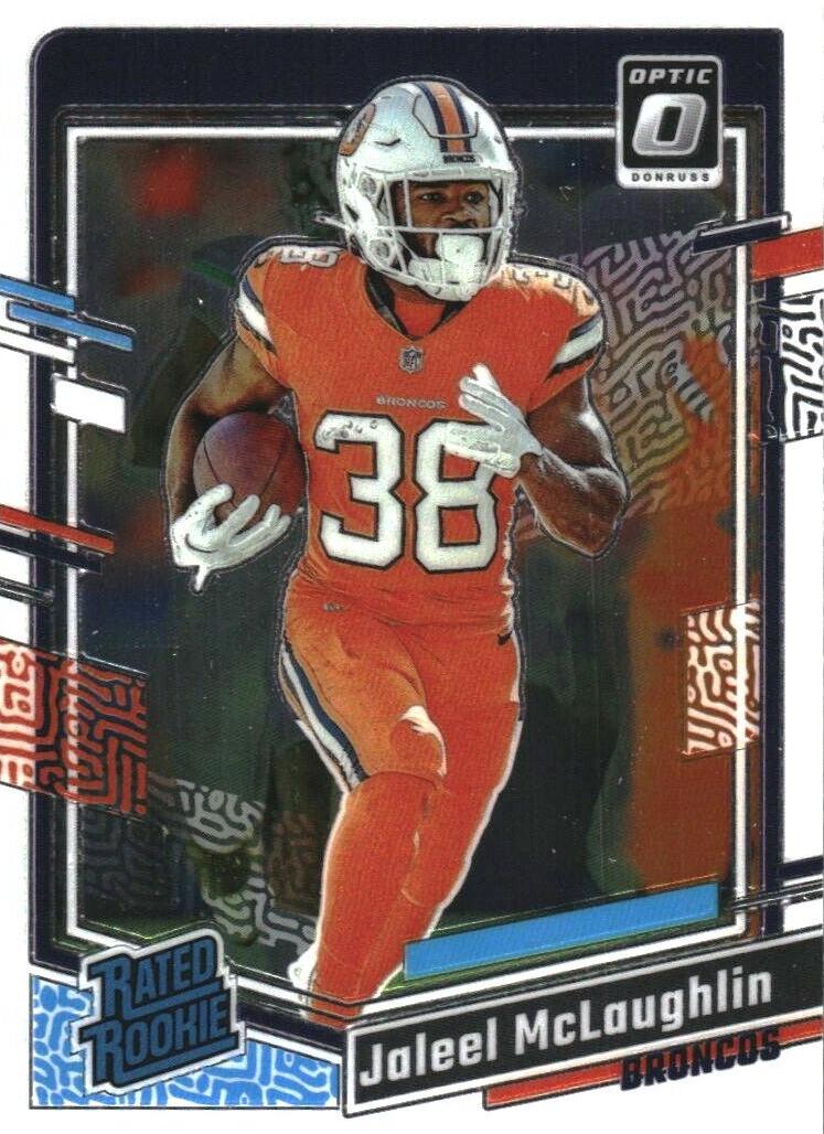 Jaleel McLaughlin 2023 Donruss Optic Football card