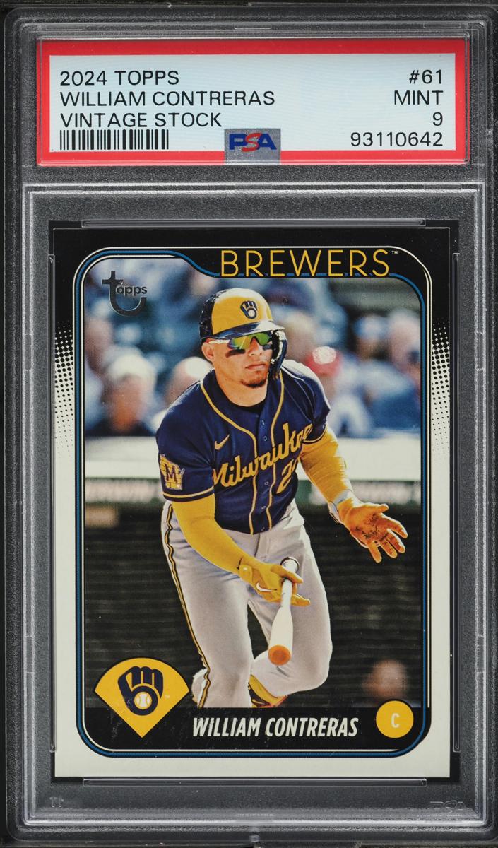 2024 Topps Baseball Vintage Stock William Contreras #61 PSA 9