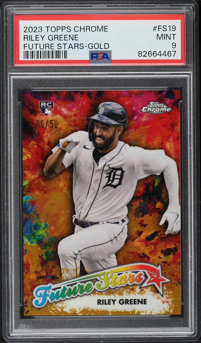 2023 Topps Chrome Baseball Gold Riley Greene #FS-19 PSA 10