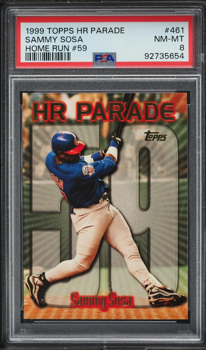 1999 Topps Baseball Home Run 59 Sammy Sosa #461 PSA 9