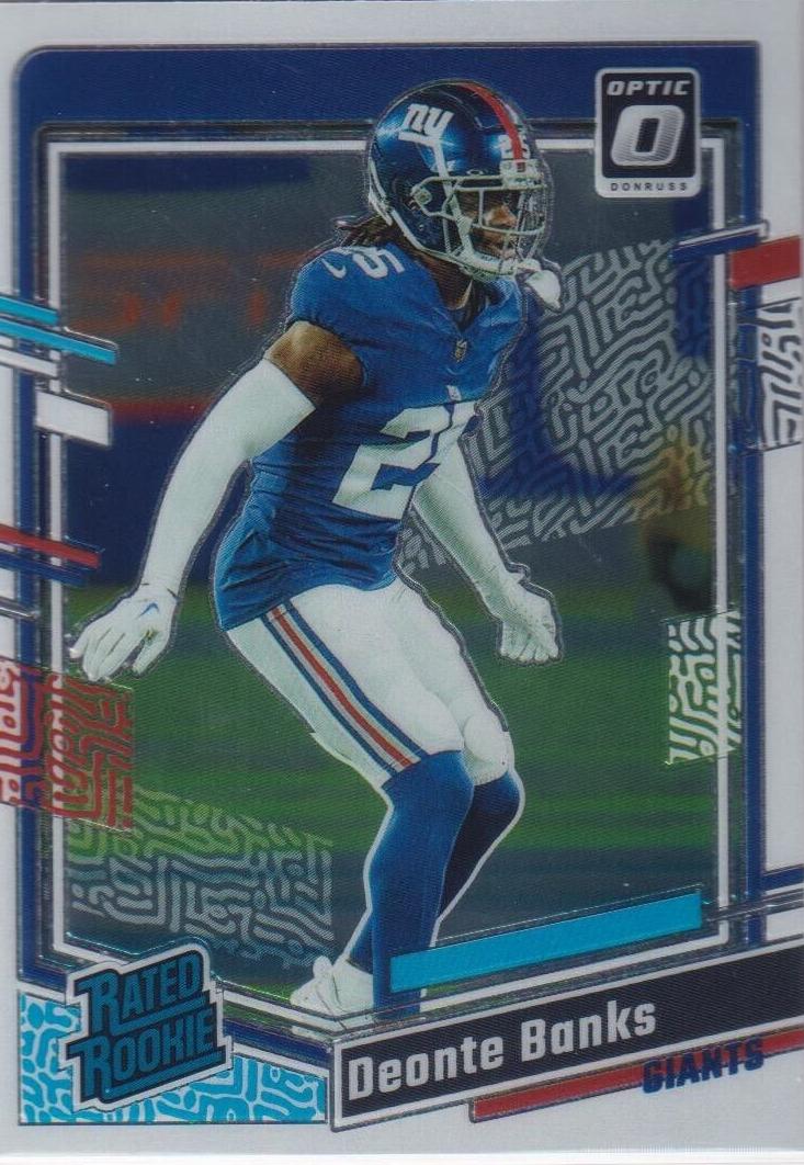 Deonte Banks 2023 Donruss Optic Football card