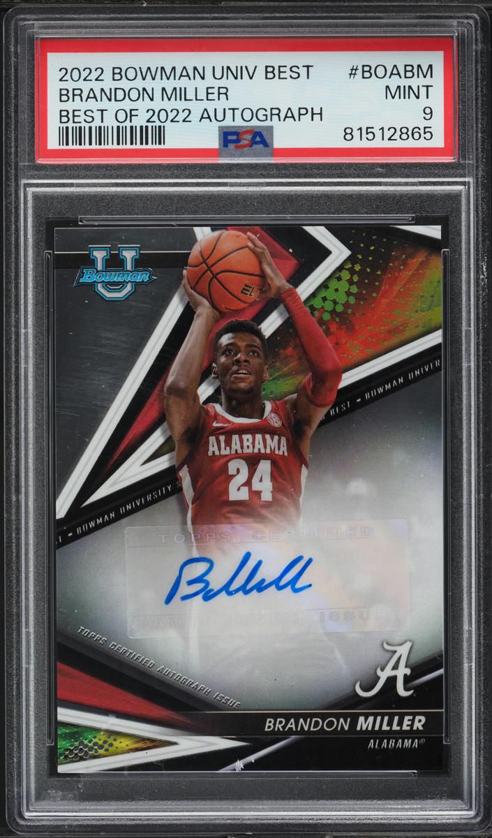 Brandon Miller - 2022 Bowman's Best University Basketball