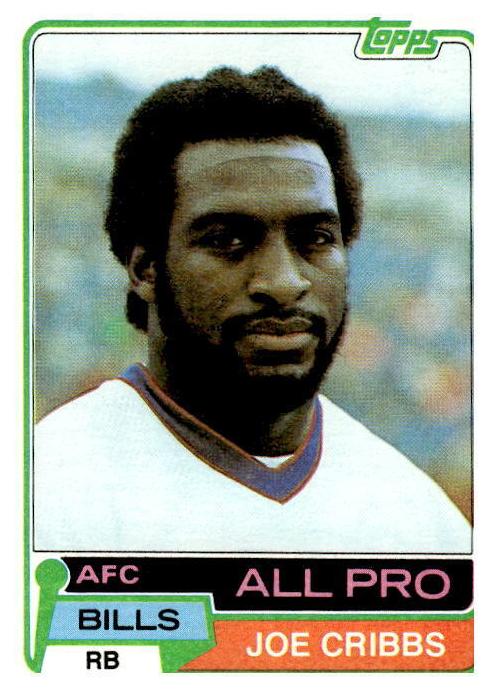 Joe Cribbs 1981 Topps Football