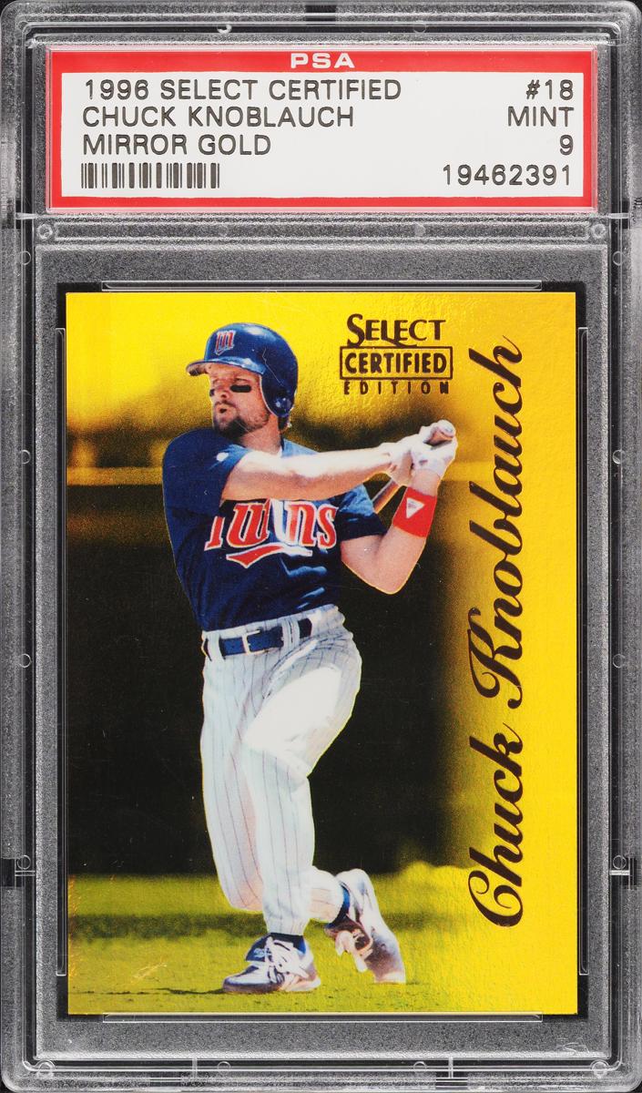 1996 Select Certified Baseball Mirror Gold Chuck Knoblauch #18 PSA 8.5