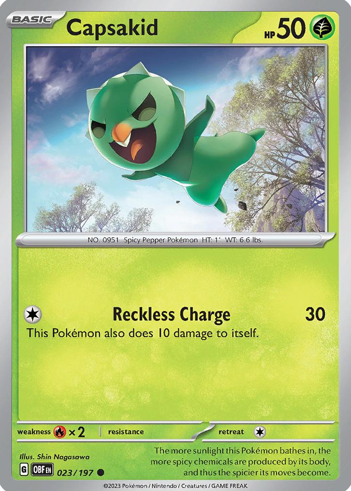 Capsakid 2023 Pokemon Scarlet & Violet Obsidian Flames