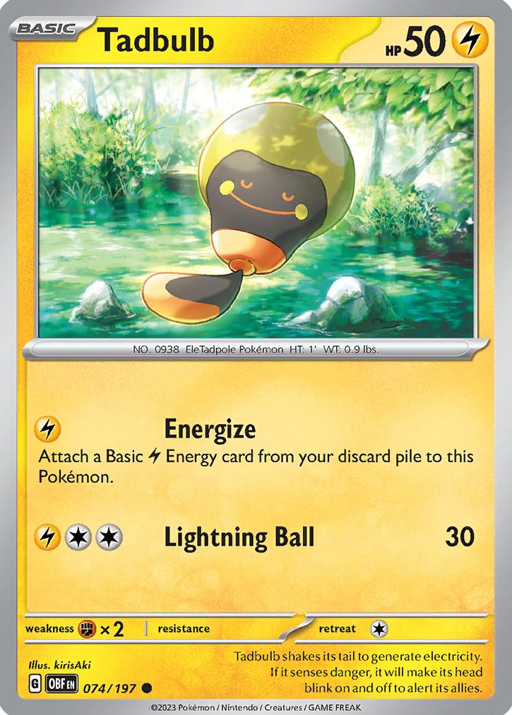 Tadbulb 2023 Pokemon Scarlet & Violet Obsidian Flames