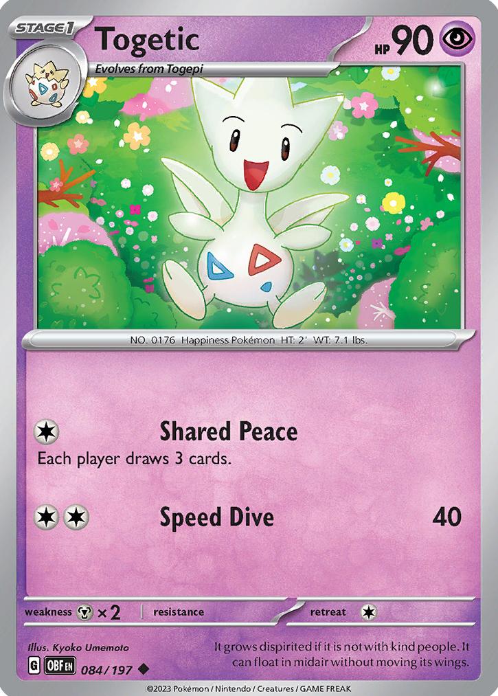 Togetic 2023 Pokemon Scarlet & Violet Obsidian Flames