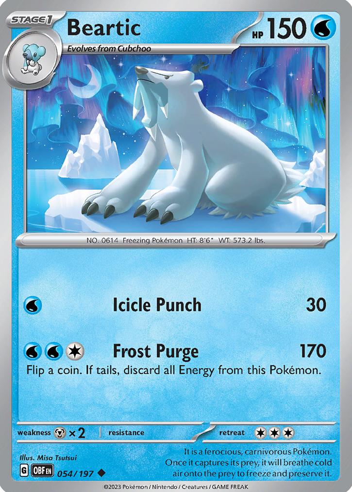 Beartic 2023 Pokemon Scarlet & Violet Obsidian Flames