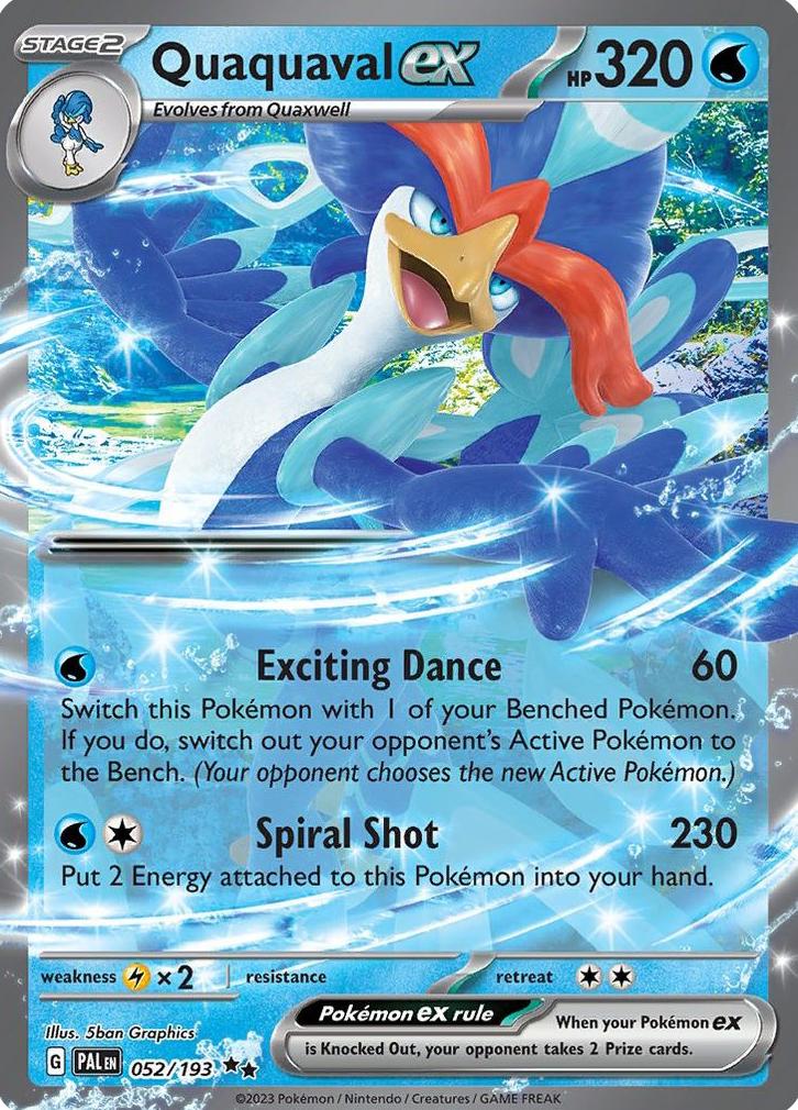 Quaquaval EX 2023 Pokemon Scarlet & Violet Paldea Evolved