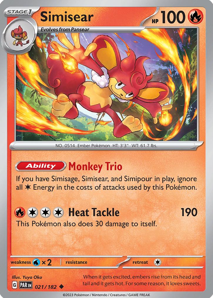 Simisear 2023 Pokemon Scarlet & Violet Paradox Rift