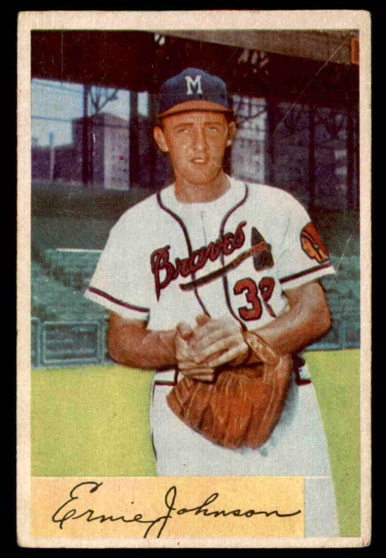 1954 Bowman Ernie Johnson #144 card