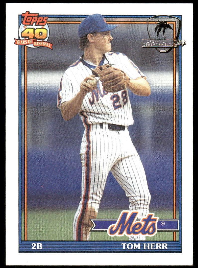 Tom Herr 1991 Topps Desert Shield Baseball