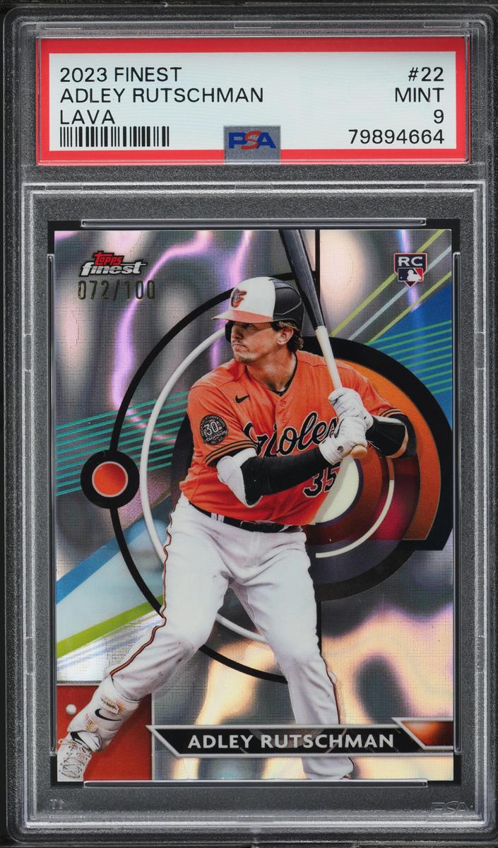 2023 Topps Finest Baseball Lava Adley Rutschman #22