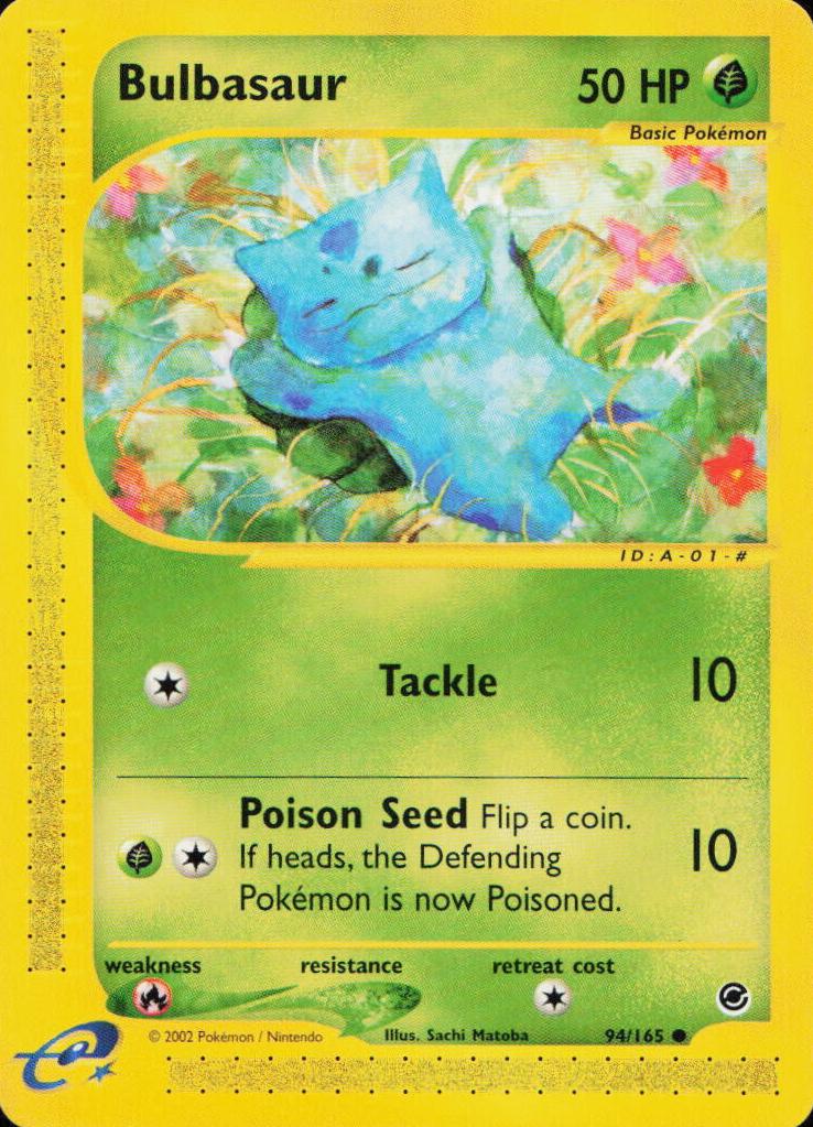 2002 Pokemon Expedition Base Set #94 Bulbasaur front