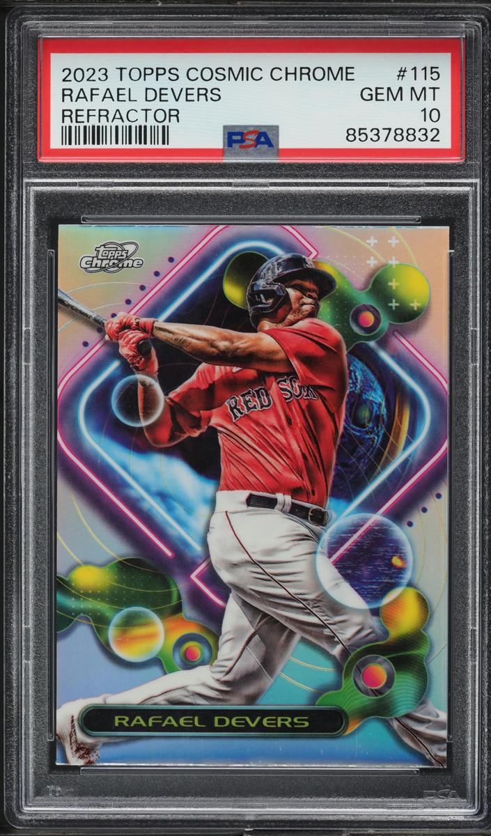 2023 Topps Cosmic Chrome Baseball Refractor Rafael Devers #115 PSA 9