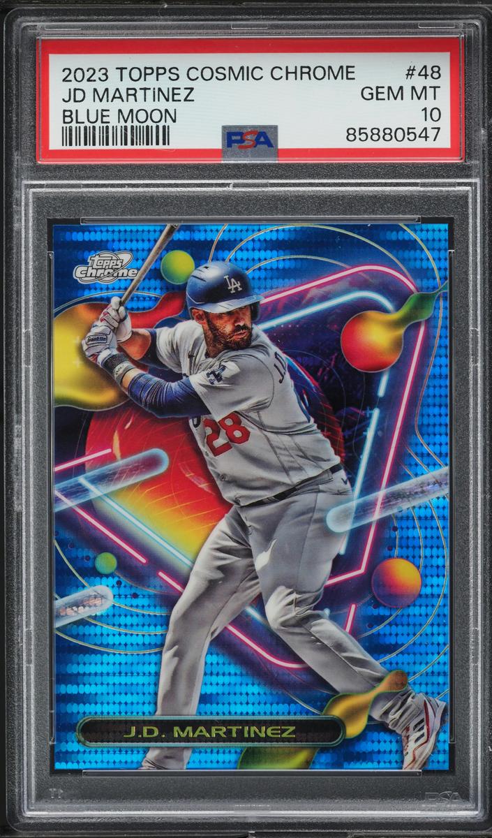 2023 Topps Cosmic Chrome Baseball Blue Moon J.D. Martinez #48 PSA 9