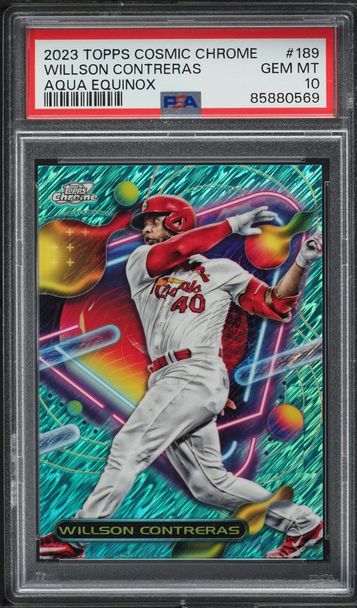 2023 Topps Cosmic Chrome Baseball Aqua Equinox Willson Contreras #189