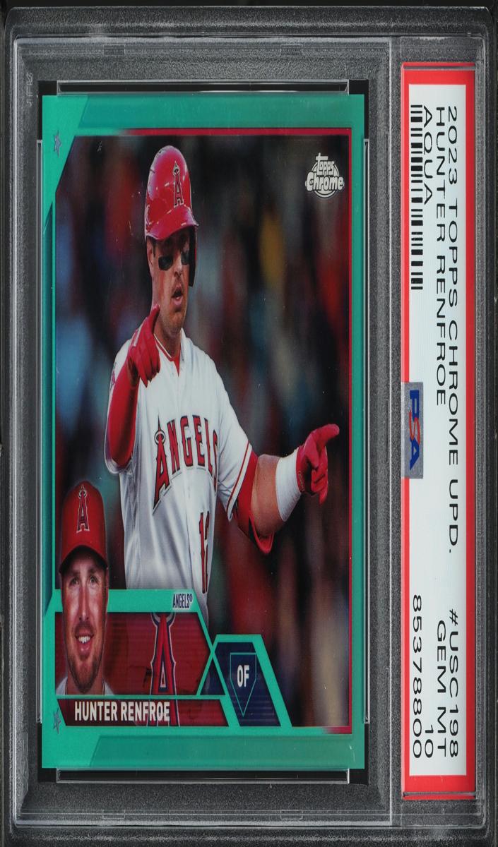 2023 Topps Chrome Update Baseball Aqua Hunter Renfroe #USC198 PSA 10
