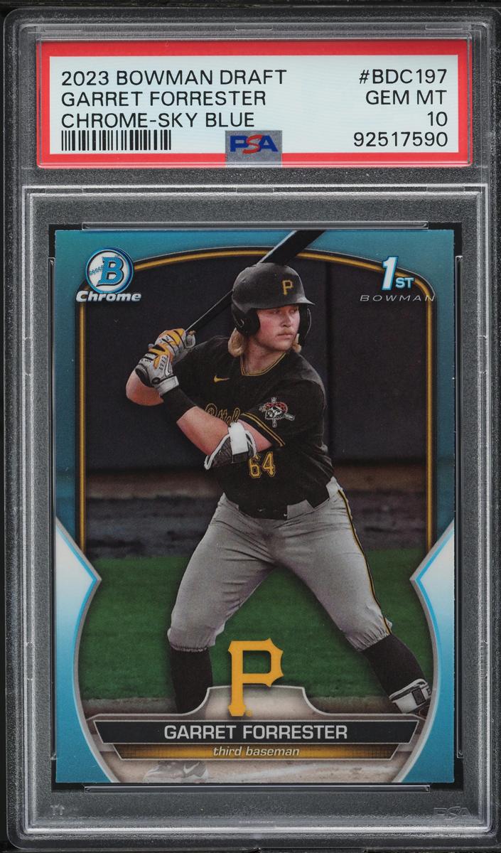 2023 Bowman Draft Chrome Baseball Sky Blue Garret Forrester #BDC-197 PSA 10