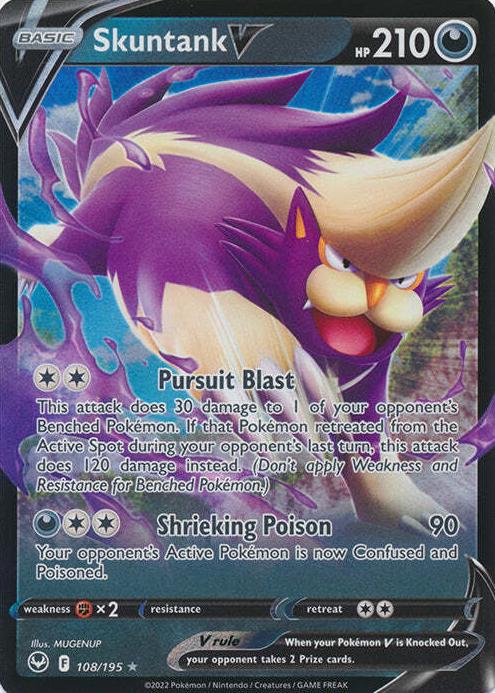 Skuntank V 2022 Pokemon Silver Tempest