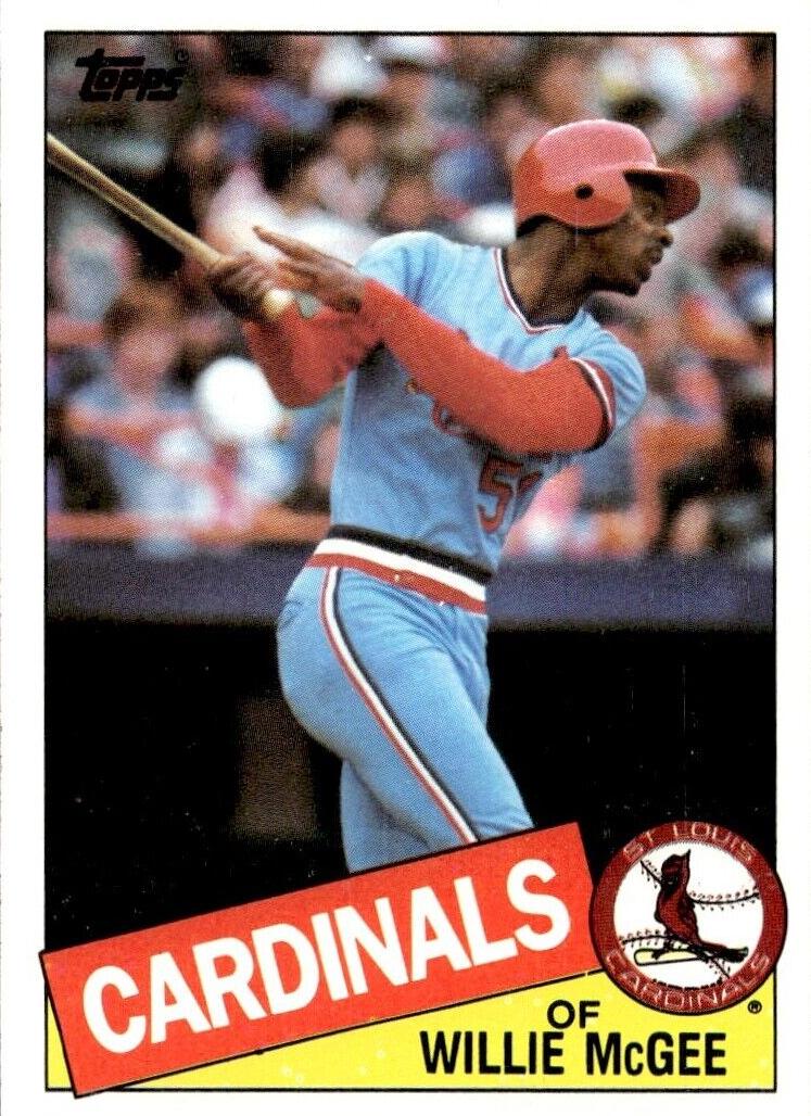 1985 Topps Mini Willie McGee #757 card