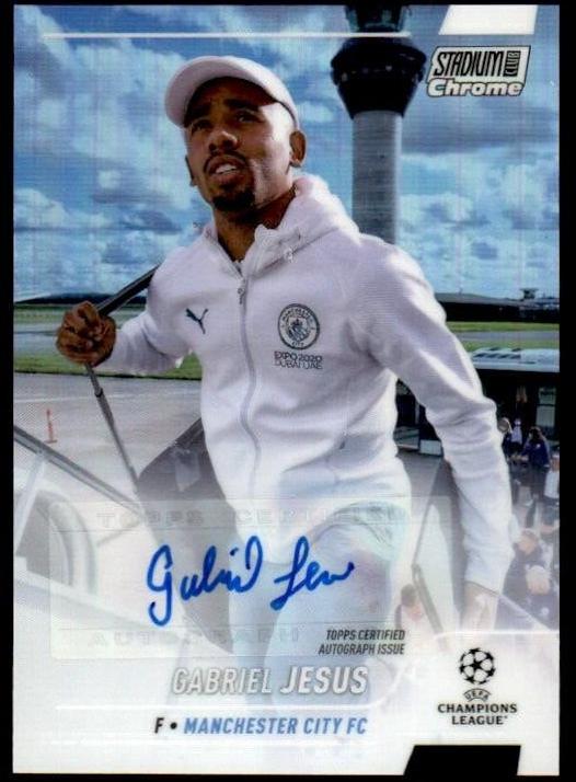 2021 Topps Stadium Club Chrome UEFA Champions League Gabriel Jesus #CA-GJ card